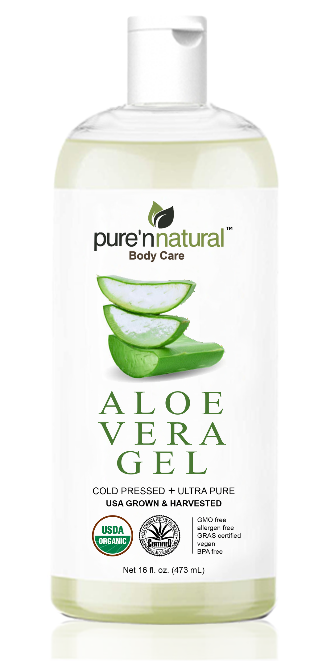 Organic Aloe Vera Gel (Cold Pressed & Ultra Pure)