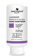Load image into Gallery viewer, Moisturizing Hand Sanitizer (Lavender), 98% Organic, 70% Ethyl Alcohol (Antiseptic), 6 oz Economy Size