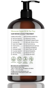 Moroccan Argan Oil & Tea Tree Hair Repair & Scalp Treatment (for her)